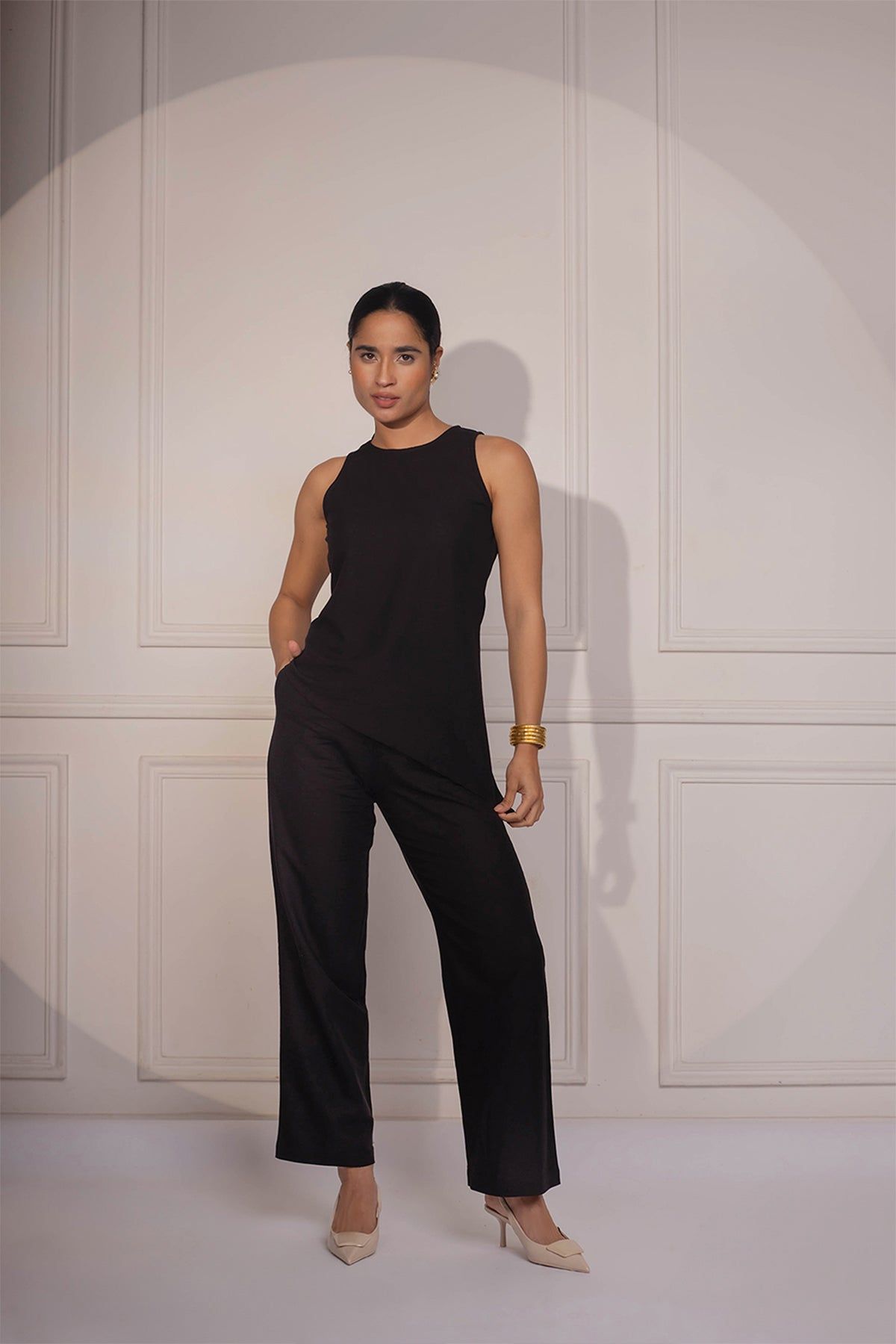 Arla Co-ord Set: Black-XS