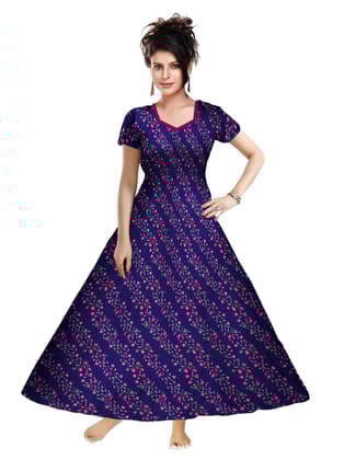 Rossa 100% Pure Cotton Nighty for Ladies-Medium