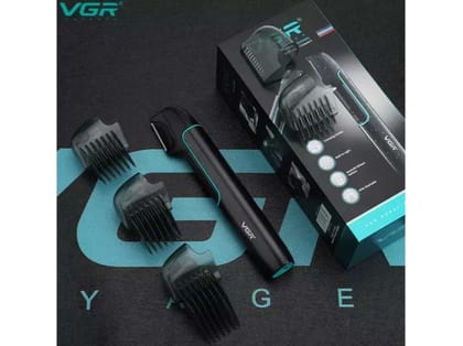 VGR V-602 Professional Body Hair Trimmer with Built-in Light & Extendable handle Fully Waterproof Trimmer 120 min Runtime 6 Length Settings (Black)