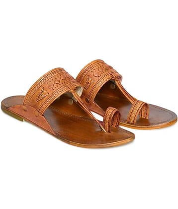 STEPFOX Tan Men's Kolhapuris