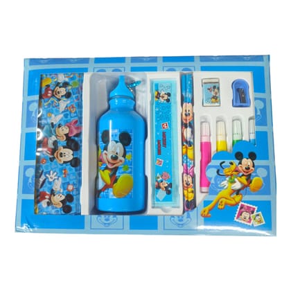 Mickey mouse stationery gift set with water bottle