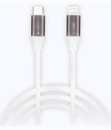 Zebronics White 3A Lightning Cable 1 Meter