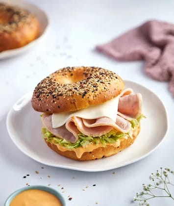 European Ham & Cheese Bagel