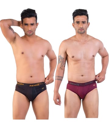 Renox Pack of 2 Cotton Briefs For Men's ( Multicolor1 )