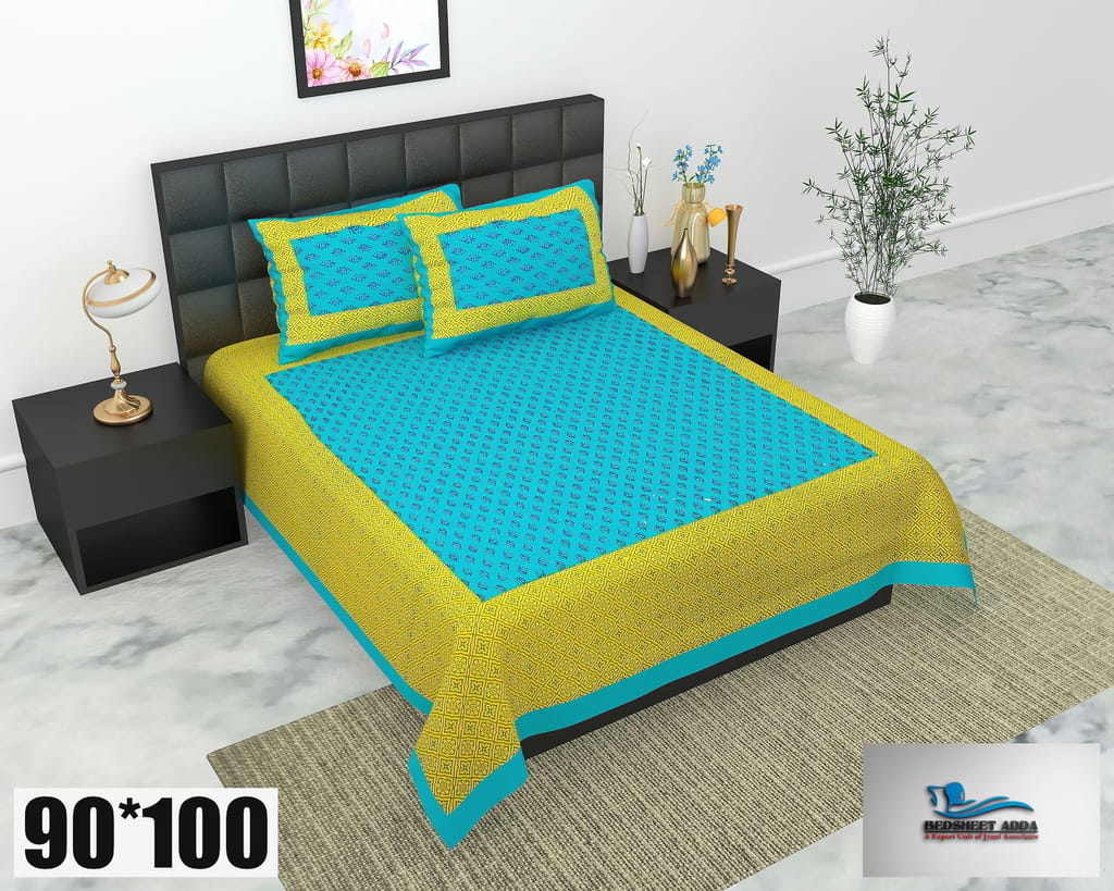 Bedsheet Adda Celebration Special Pure Cotton Double Bedsheet & Covers