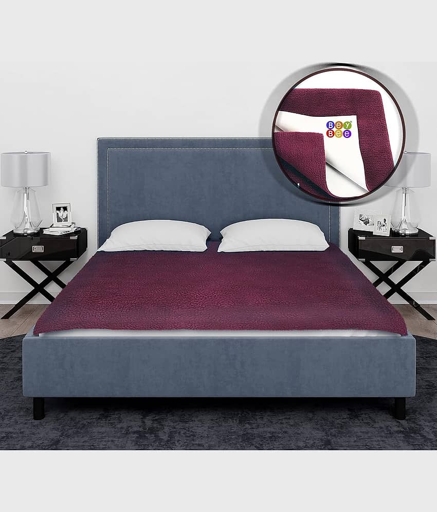 Beybee Plum Laminated Bed Protector Sheet ( Pack of 2 )