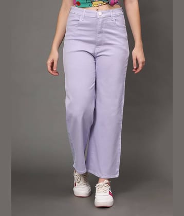 AngelFab - Purple Denim Flared Women's Jeans ( Pack of 1 )