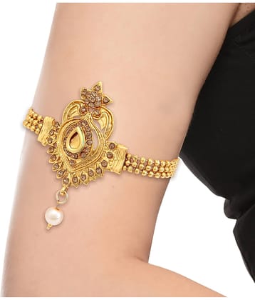 Sukkhi Astonish Pearl Gold Plated LCT Stone Bajuband For Women
