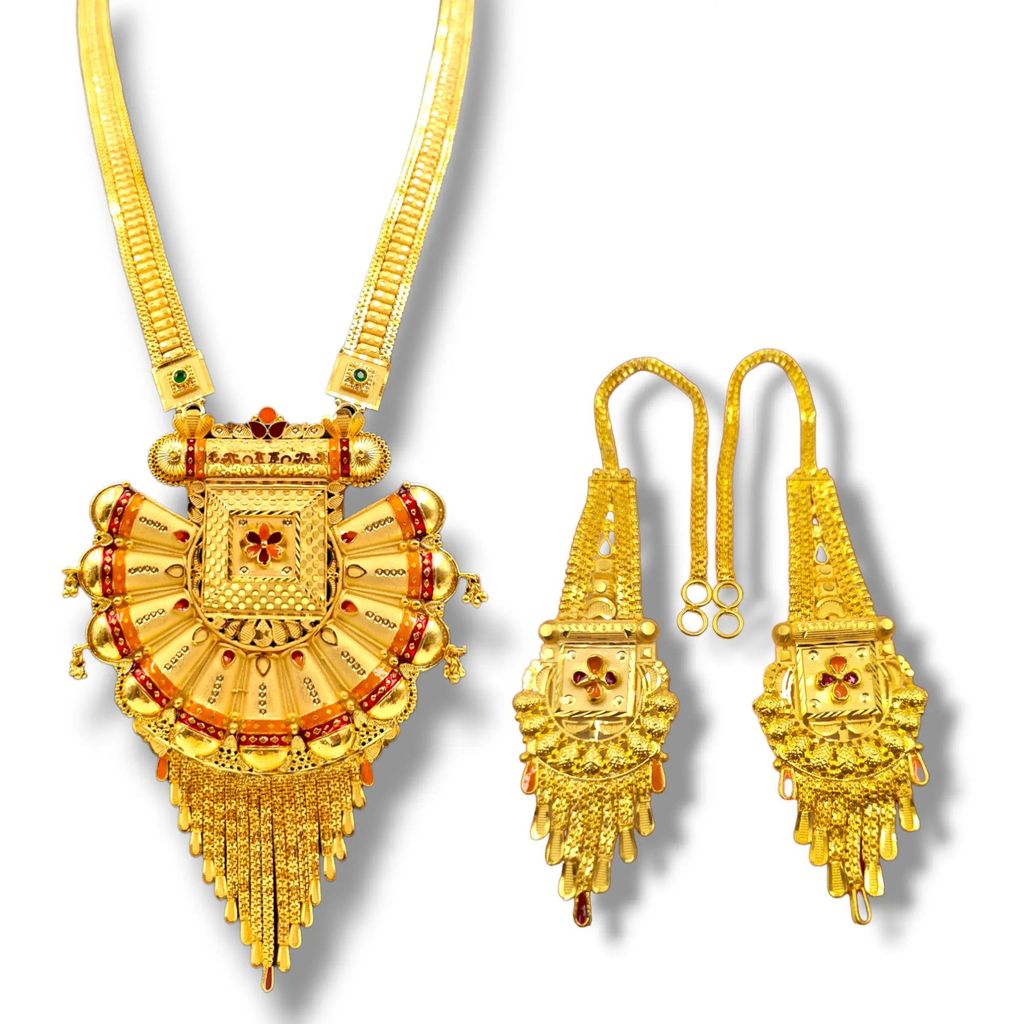 Indian jewelry set Traditional Gold-Plated Necklace.