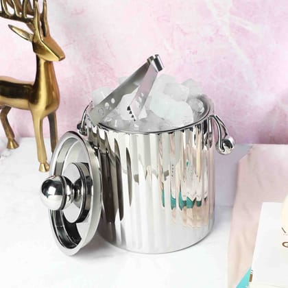 METALLIC ICE BUCKET-Silver