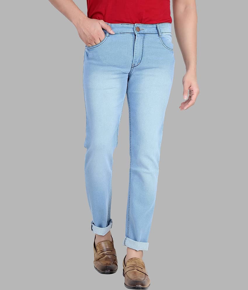 RAGZO - Light Blue Denim Slim Fit Men's Jeans ( Pack of 1 )