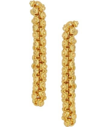 VIRAASI - Golden Drop Earrings ( Pack of 1 )