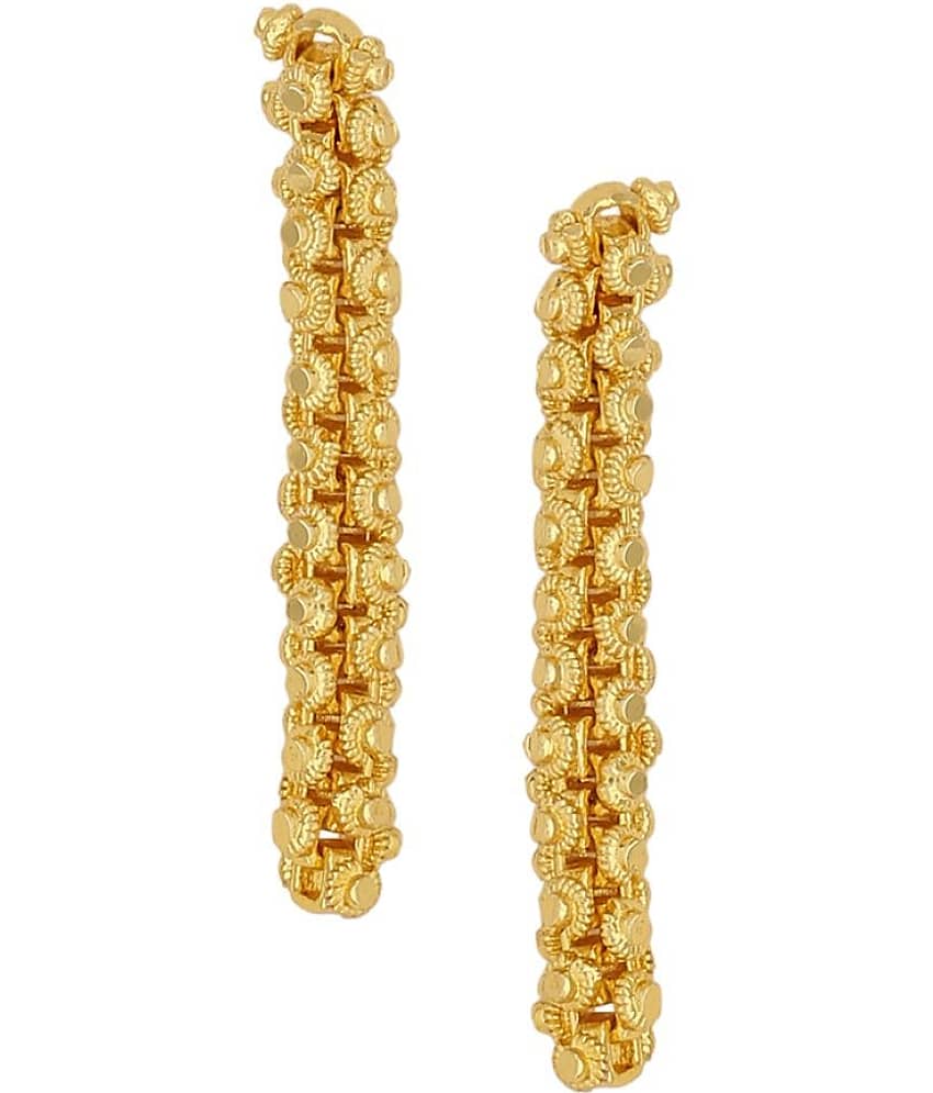 VIRAASI - Golden Drop Earrings ( Pack of 1 )