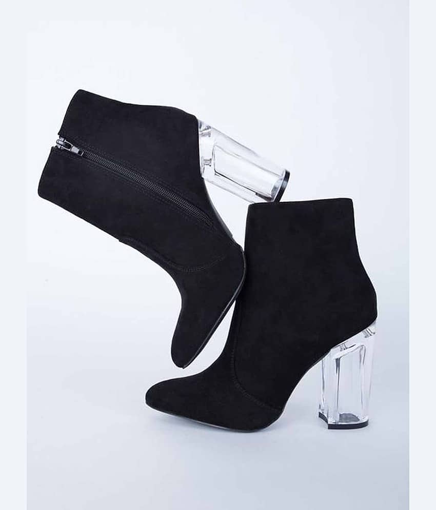 Stylestry Black Women's Ankle Length Boots