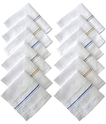 NEWMAN Men's 100% Cotton Handkerchief For Men Set of 12 PCs_size: 44 cm × 44 cm