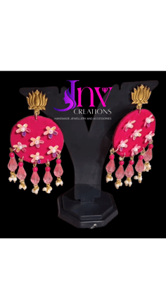 Fabric jhumka earrings