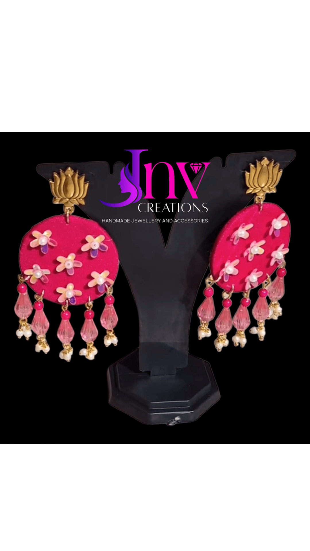 Fabric jhumka earrings