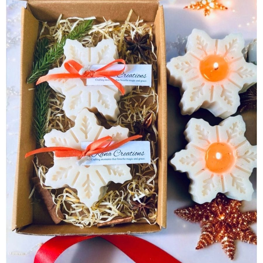 SPARKLING SNOWFLAKE SOY CANDLES