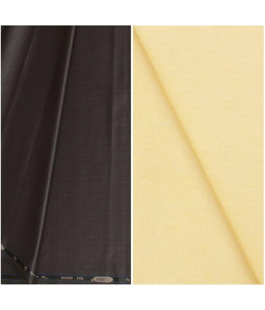 KUNDAN SULZ GWALIOR Multi 100 Percent Cotton Unstitched Shirts & Trousers 1 Pant and Shirt Piece