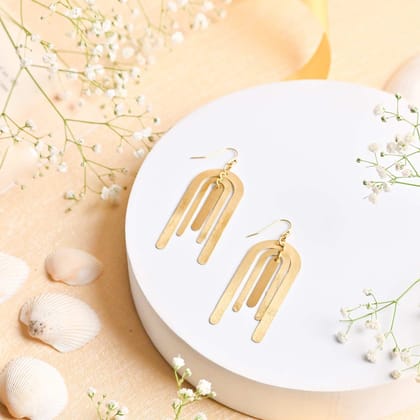 Handcrafted Brass Long Earring