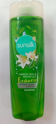 Sunsilk green tea & white laly freshness shampoo 195 ml