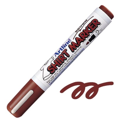 Artline T-Shirt Marker Pack of 12 (Brown Colours) | For use on T-SHIRTS, SWEAT-SHIRTS, JEANS & other cotton fabrics Artline T-Shirt Marker Pack of 12 (Brown Colours) | For use on T-SHIRTS, SWEAT-SHIRTS, JEANS & other cotton fabrics