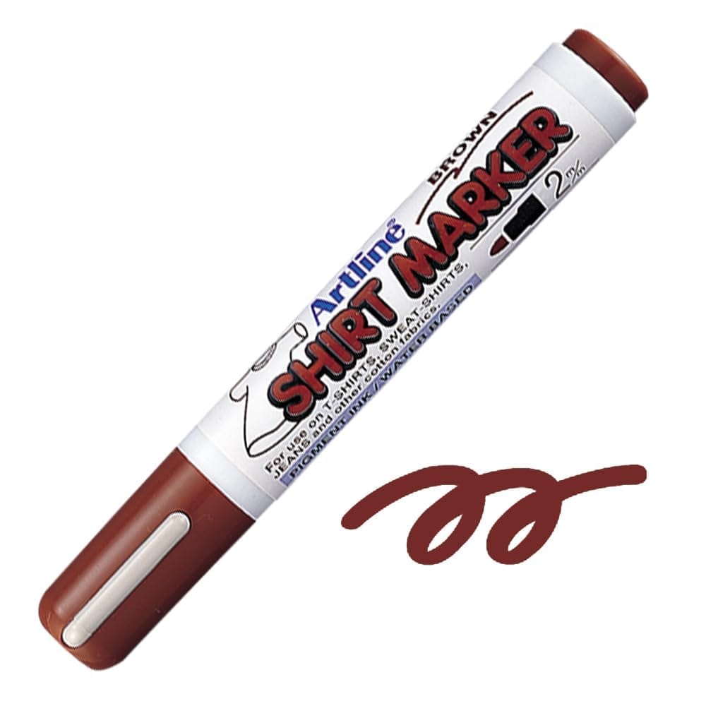 Artline T-Shirt Marker Pack of 12 (Brown Colours) | For use on T-SHIRTS, SWEAT-SHIRTS, JEANS & other cotton fabrics