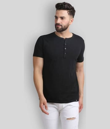 Leotude Pack of 1 Cotton Blend Regular Fit Men's T-Shirt ( Black )