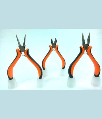 Jewellery Tools, Set Of 3, Cutter, Longnose Plier, & Shaper for Jewelry Making, Beading Wire Wrapping - Also for Electrical Use