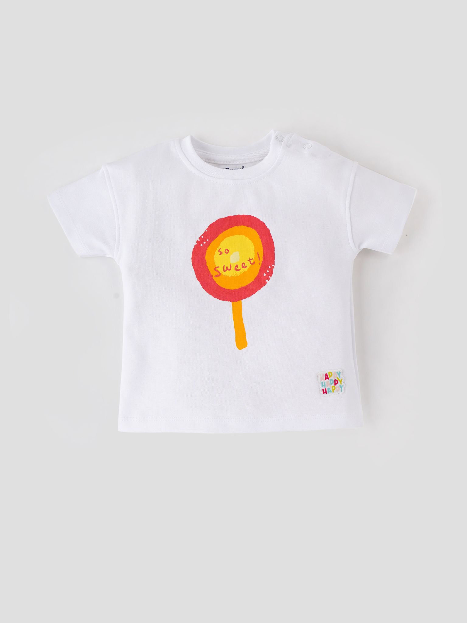 Skin-friendly & Comfy Chest Printed Rib T-shirt for Boys-3-6 M