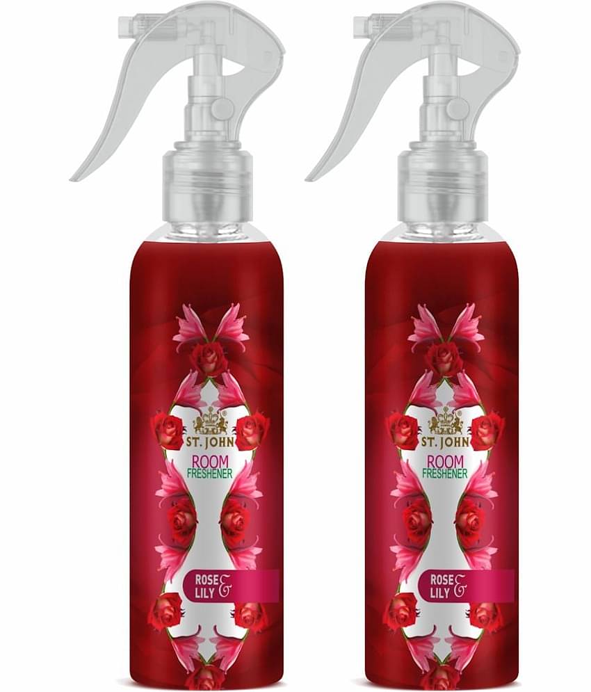 ST.JOHN Rose Lily Room Freshener For Home & Office 250ml Each (500ml) - Pack of 2