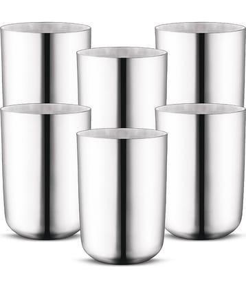 Classic Essentials Royal Glasses Steel Glasses 350 ml ( Pack of 6 )