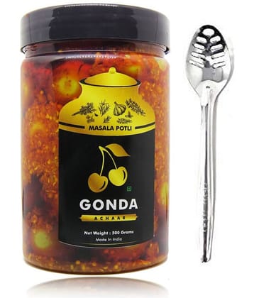 Masala Potli Homemade Rajasthani Marwari Gunda (Lesua / Lasuda) Achar Pickle & Spoon Pickle 500 g