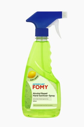 Intercorp Fomy 75% Isopropyl Alcohol-based Hand Rub Sanitizer and Disinfectant Spray - 500ml (Lemon) Intercorp Fomy 75% Isopropyl Alcohol-based Hand Rub Sanitizer and Disinfectant Spray - 500ml (Lemon)