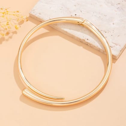 8K Gold Anti Tarnish Collar Hasli Necklace For Women