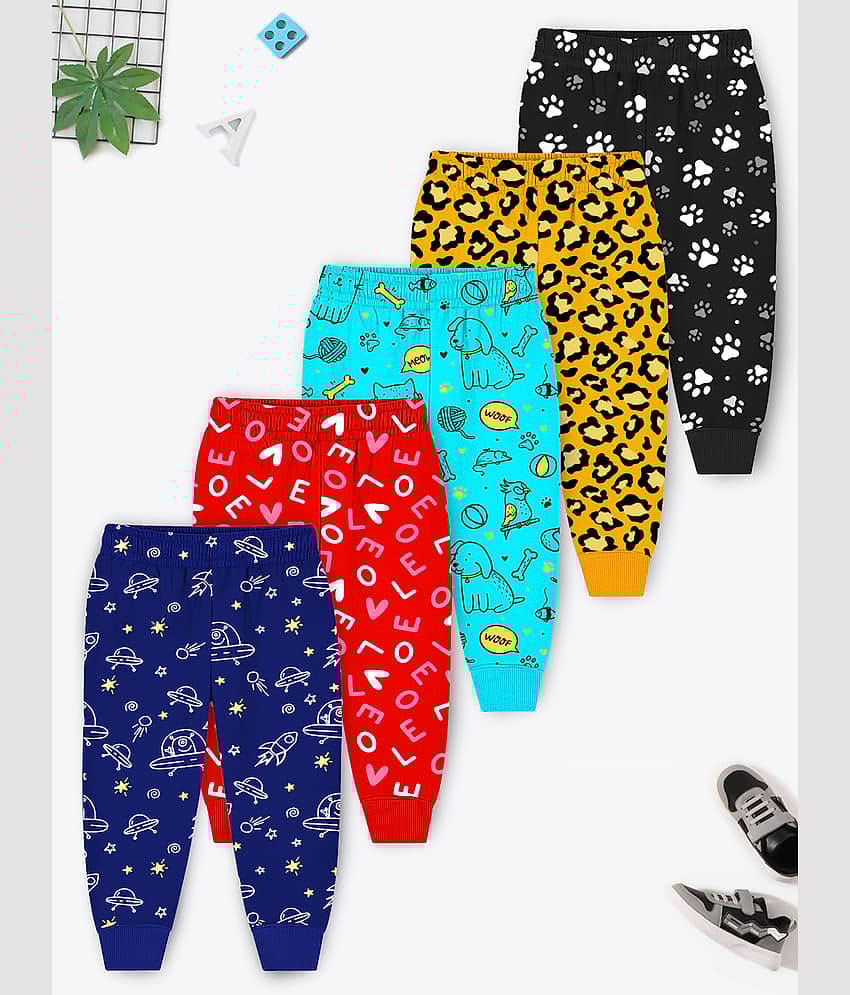 Trampoline Pack of 5 Boys Cotton Blend Trackpant ( Multicolor 7 )