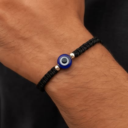 Silver Thread Evil eye Bracelet