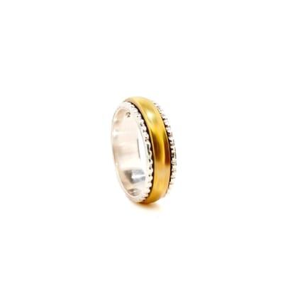 Band in Border Fluid Ring | 925 Silver Jewellery-12