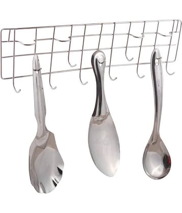 JISUN Multipurpose Stainless Steel Laddle Craddle Hook Rail hooks for Kitchen Prongs Hook Rail  (Pack of 1)