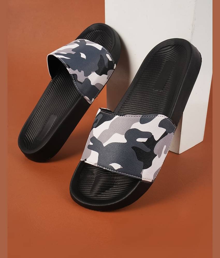 PERY PAO Blue Men's Slide Flip Flop