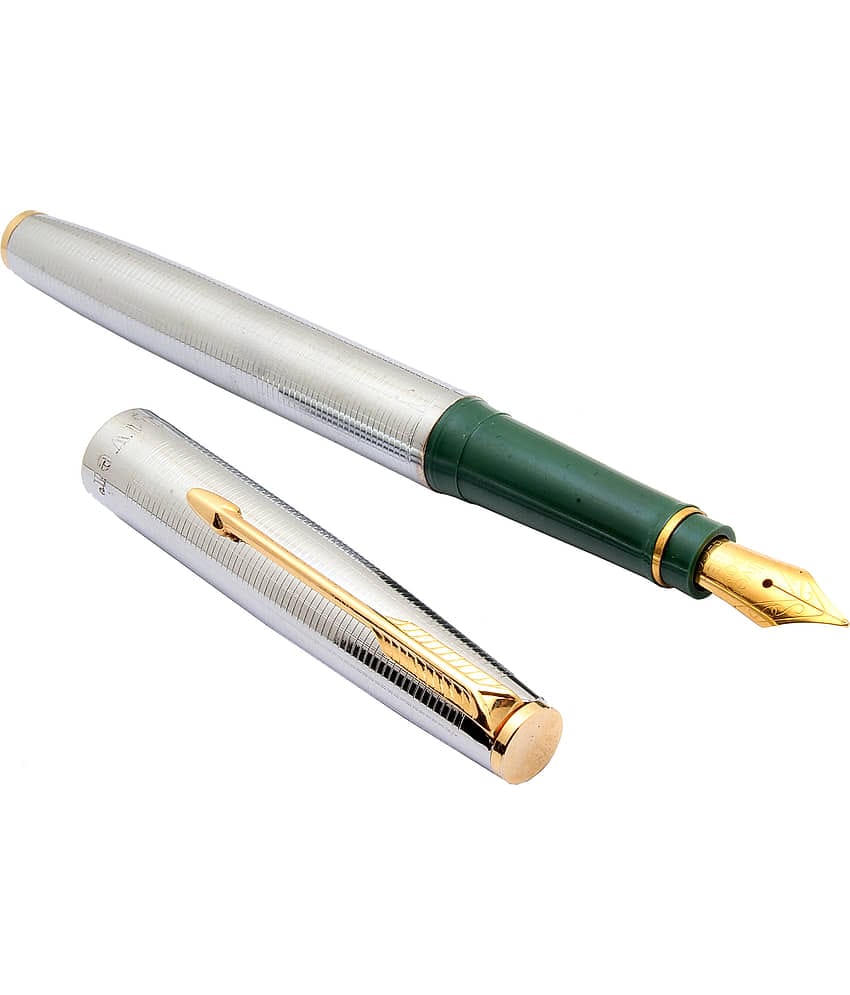 Srpc Oliver 48 Cornet Stainless Steel 3in1 ink filling mechanism Fountain Pen Golden Trims Green Grip
