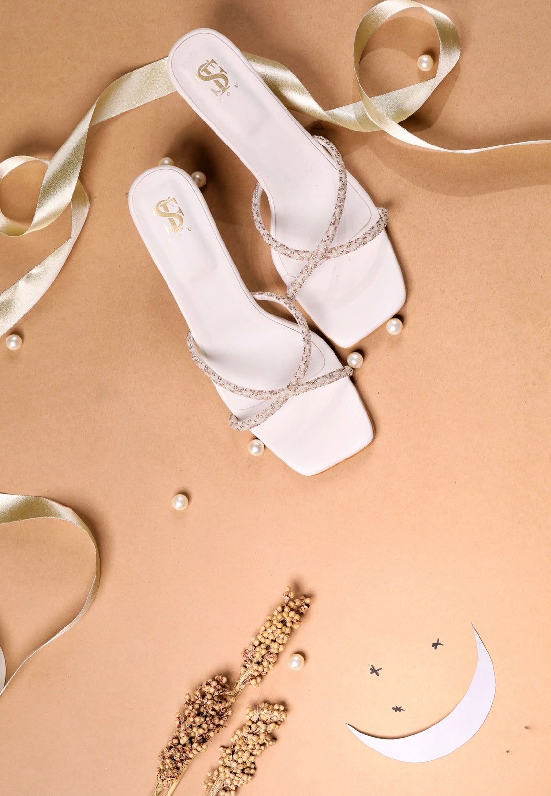 White Daisy kitten heels-35