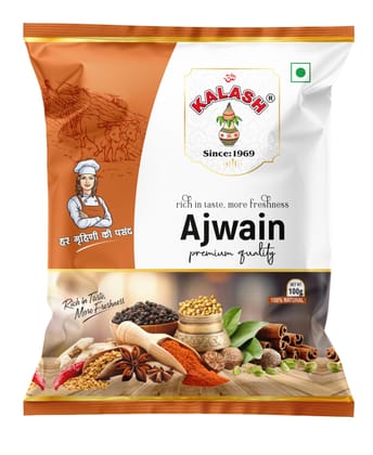 Kalash Azwain Whole | Carom Seeds 100gm