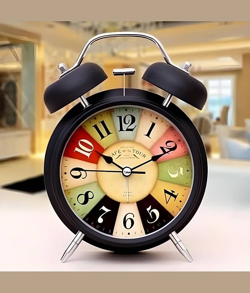 Bhavyta Analog Metal Twin Bell Alarm Clock - Pack of 1