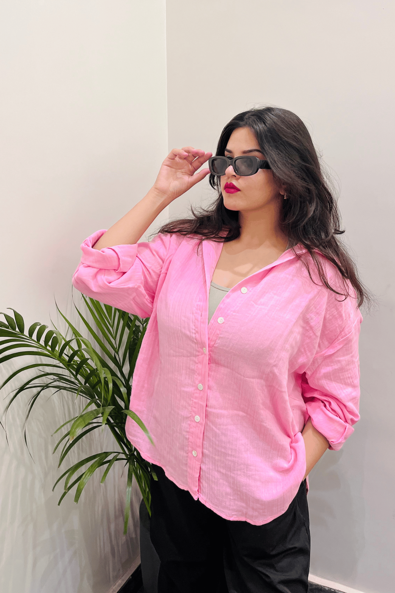 Andy Oversized Shirt-Blush Pink-XL-XXL