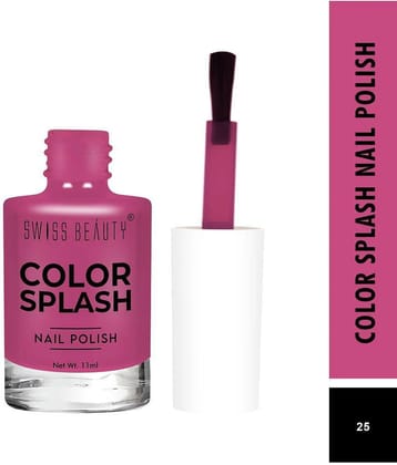 Swiss Beauty Color Splash  Nail Polish Pink Glossy Pack of 4 11 mL