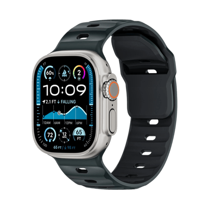 Premium Ultra Wide Rugged Silicone Band By iSerieshub Compatible For Apple Watch-Coal Black / 49 - 46 - 45 - 44MM