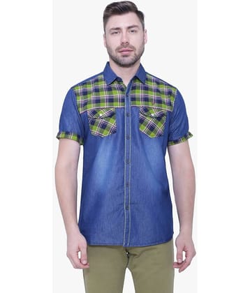 Kuons Avenue - Green Denim Slim Fit Men's Casual Shirt ( Pack of 1 )