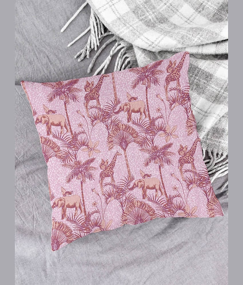 Houzzcode Single Pink Pillow Cover