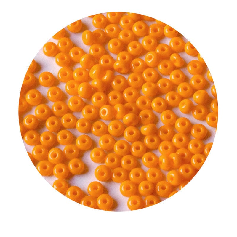 Yellow Roundel Glass Seed Beads for Jewelry Making. (CRSB-024)-Per Packet of 50 Gram / 8/0 (3 MM) / Yellow